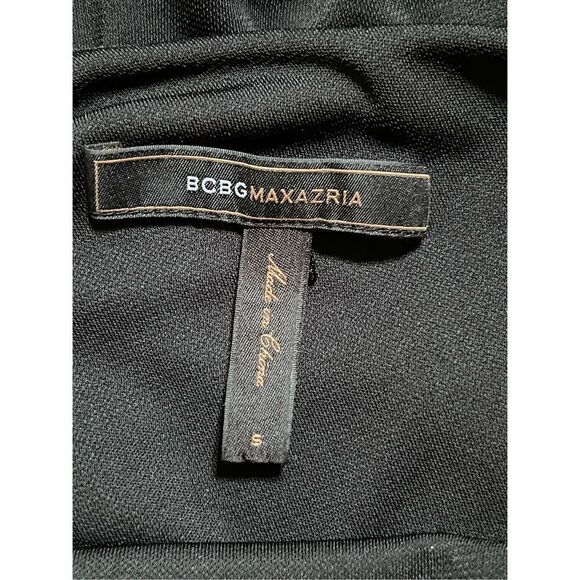 BCBGMAXAZRIA Cold Shoulder Sexy Little Black Dress One Sleeve Size Small - Picture 5 of 6